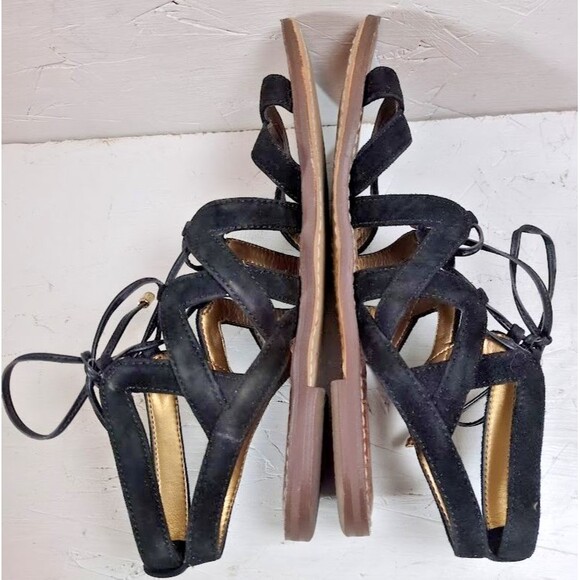 Sam Edelman Women's 6.5 Black Suede "Gemma" Gladiator Sandals - Picture 4 of 6